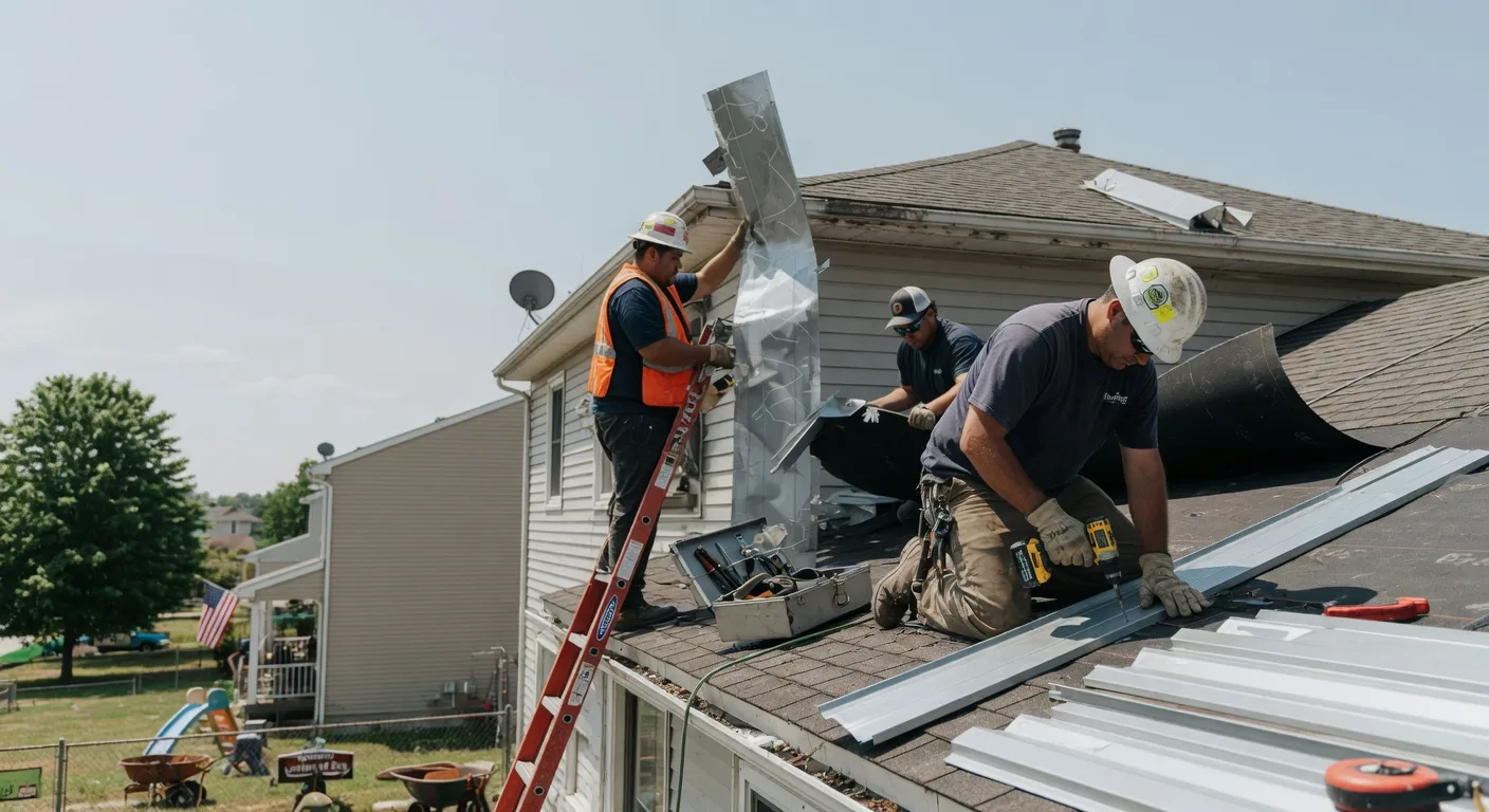 Storm Damage Metal Roof Repair in Branchville, VA